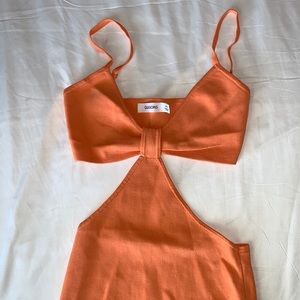 Glassons cutout orange mini dress